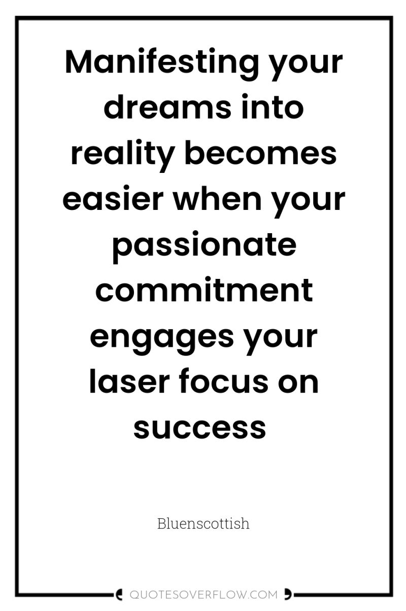 Manifesting your dreams into reality becomes easier when your passionate...