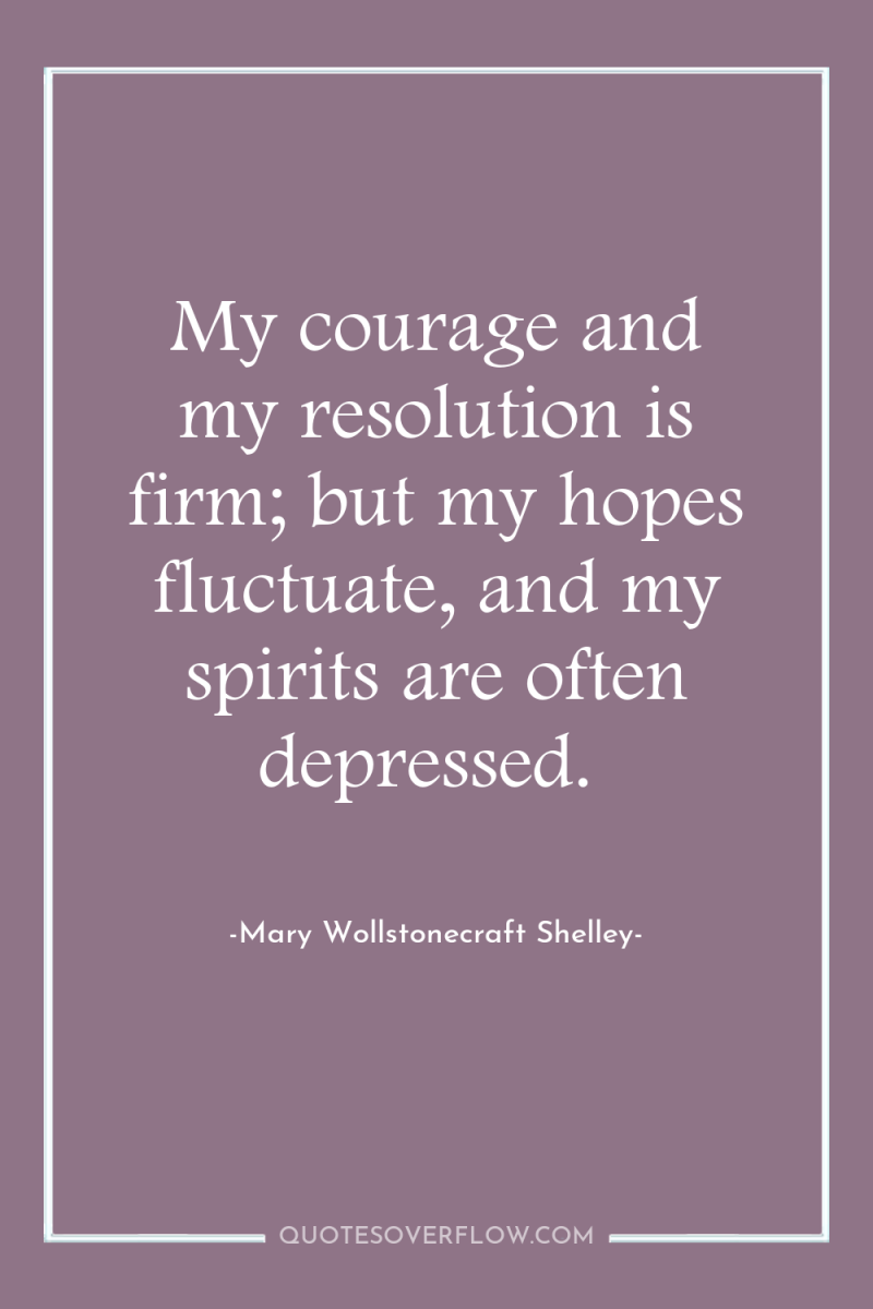 My courage and my resolution is firm; but my hopes...