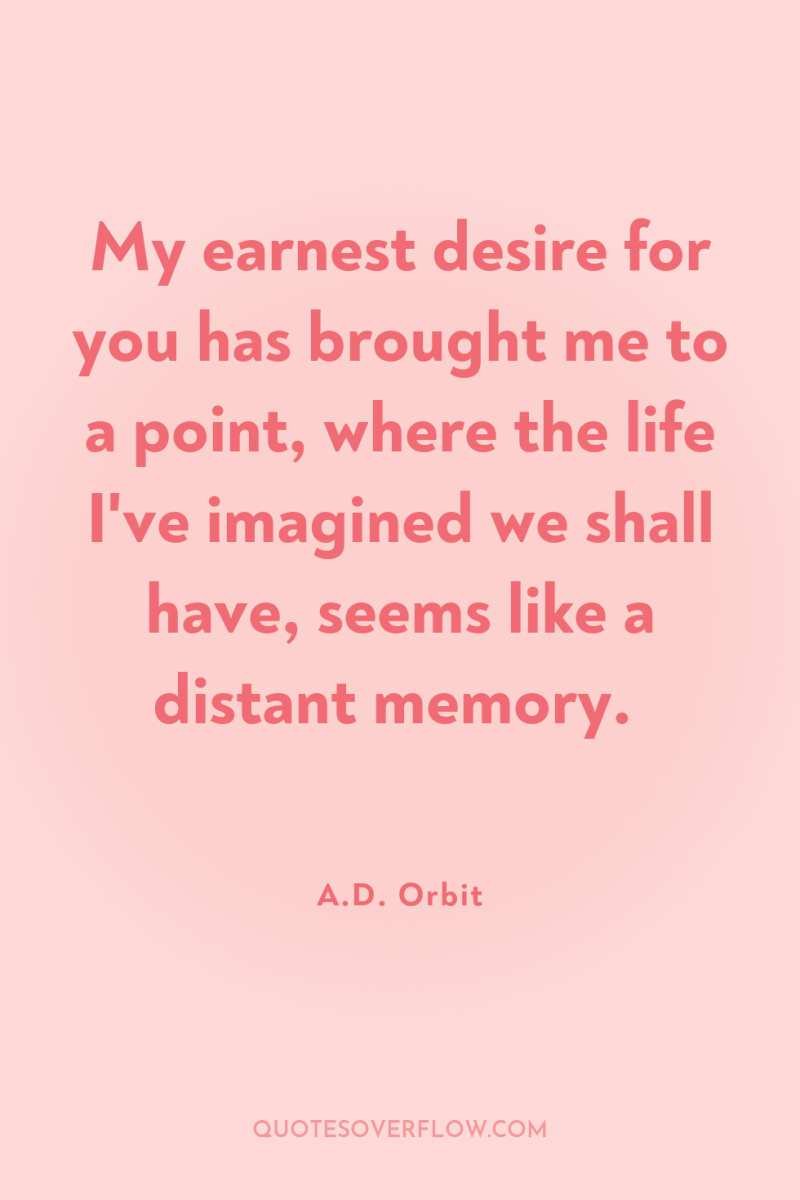 My earnest desire for you has brought me to a...
