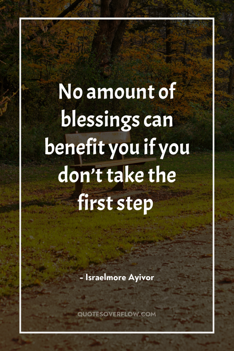 No amount of blessings can benefit you if you don’t...
