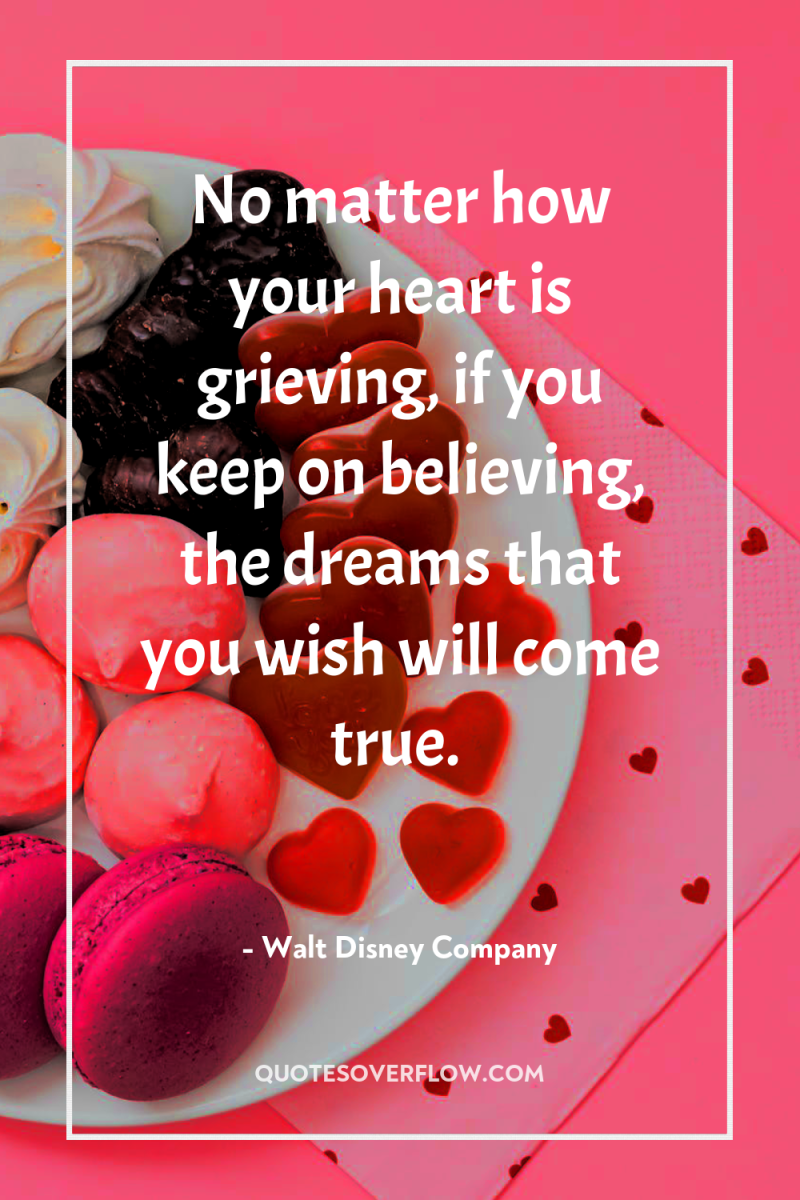 No matter how your heart is grieving, if you keep...
