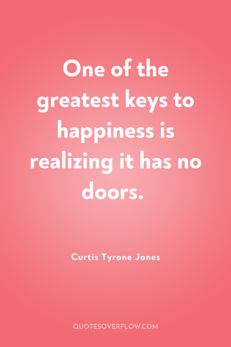 One of the greatest keys to happiness is realizing it...