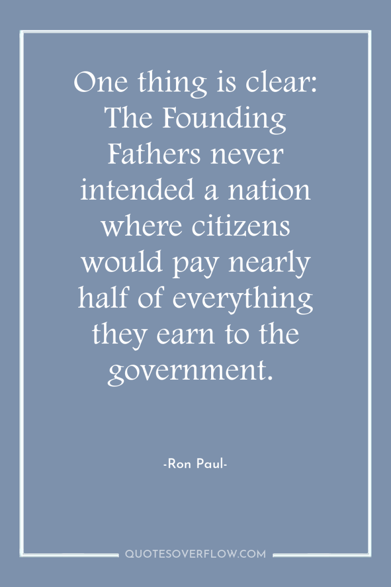 One thing is clear: The Founding Fathers never intended a...