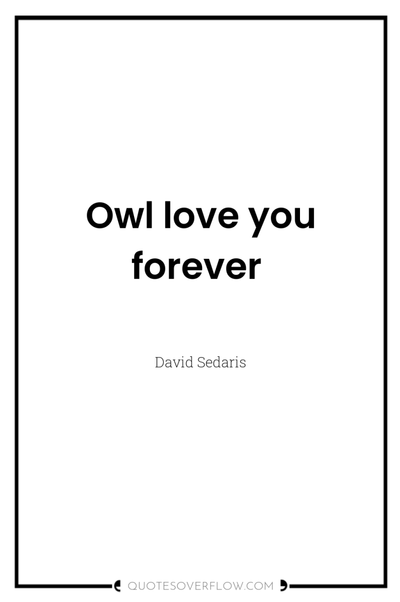 Owl love you forever 