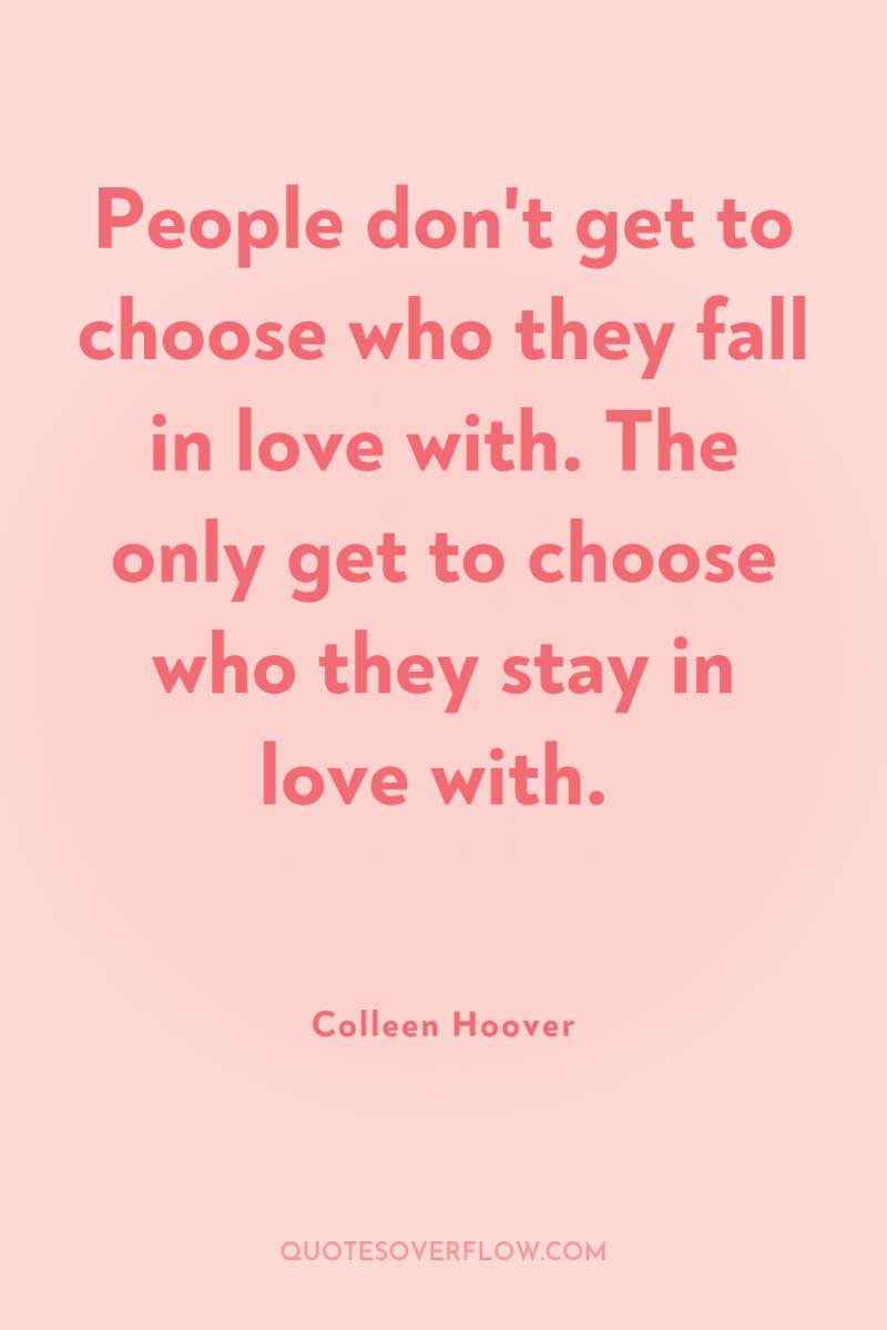 People don't get to choose who they fall in love...