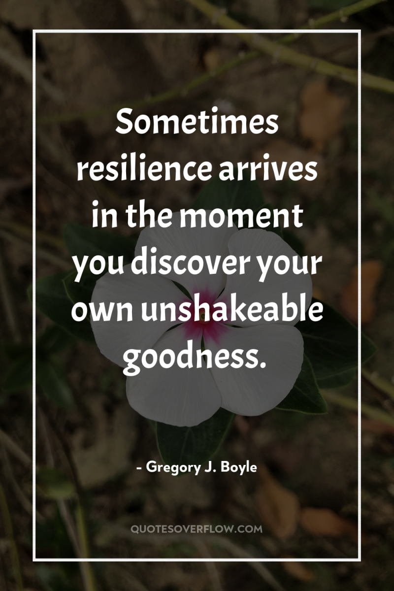 Sometimes resilience arrives in the moment you discover your own...