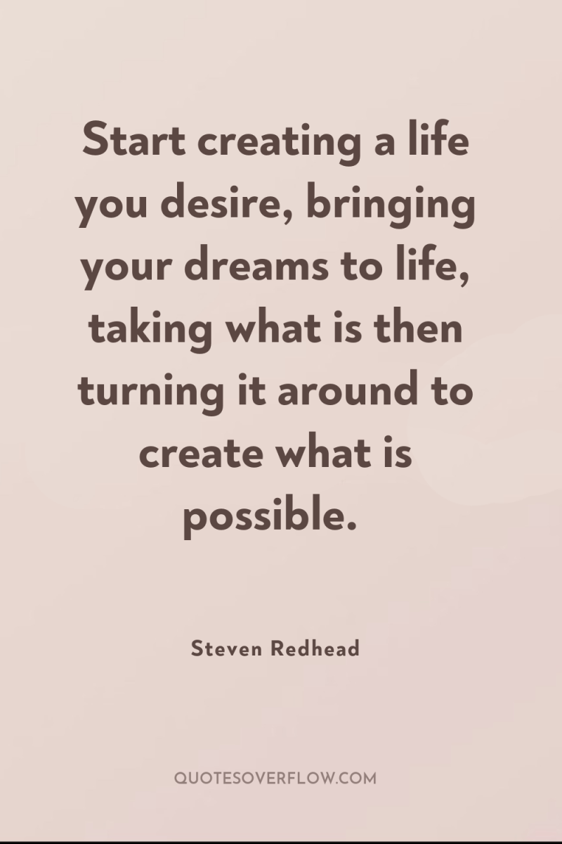 Start creating a life you desire, bringing your dreams to...