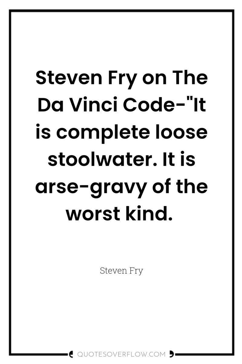 Steven Fry on The Da Vinci Code-