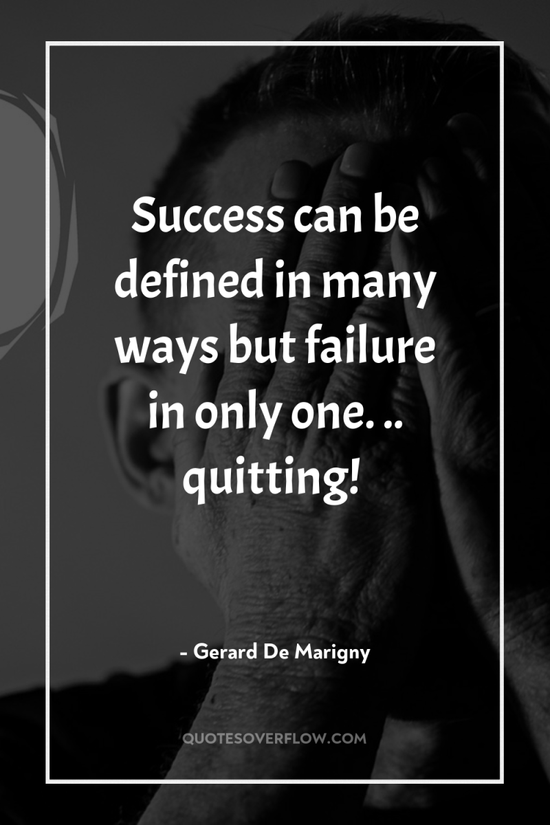 Success can be defined in many ways but failure in...