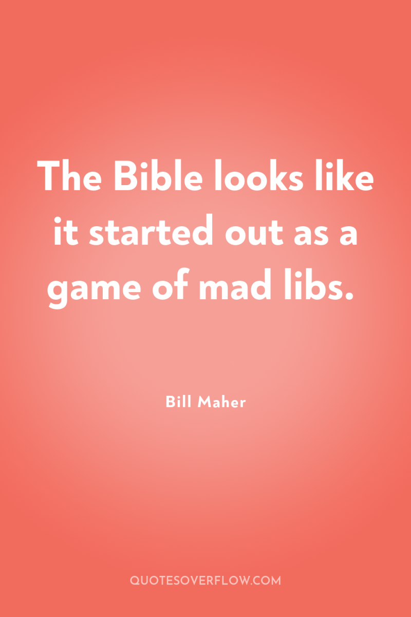 The Bible looks like it started out as a game...