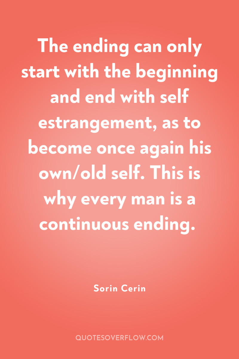The ending can only start with the beginning and end...