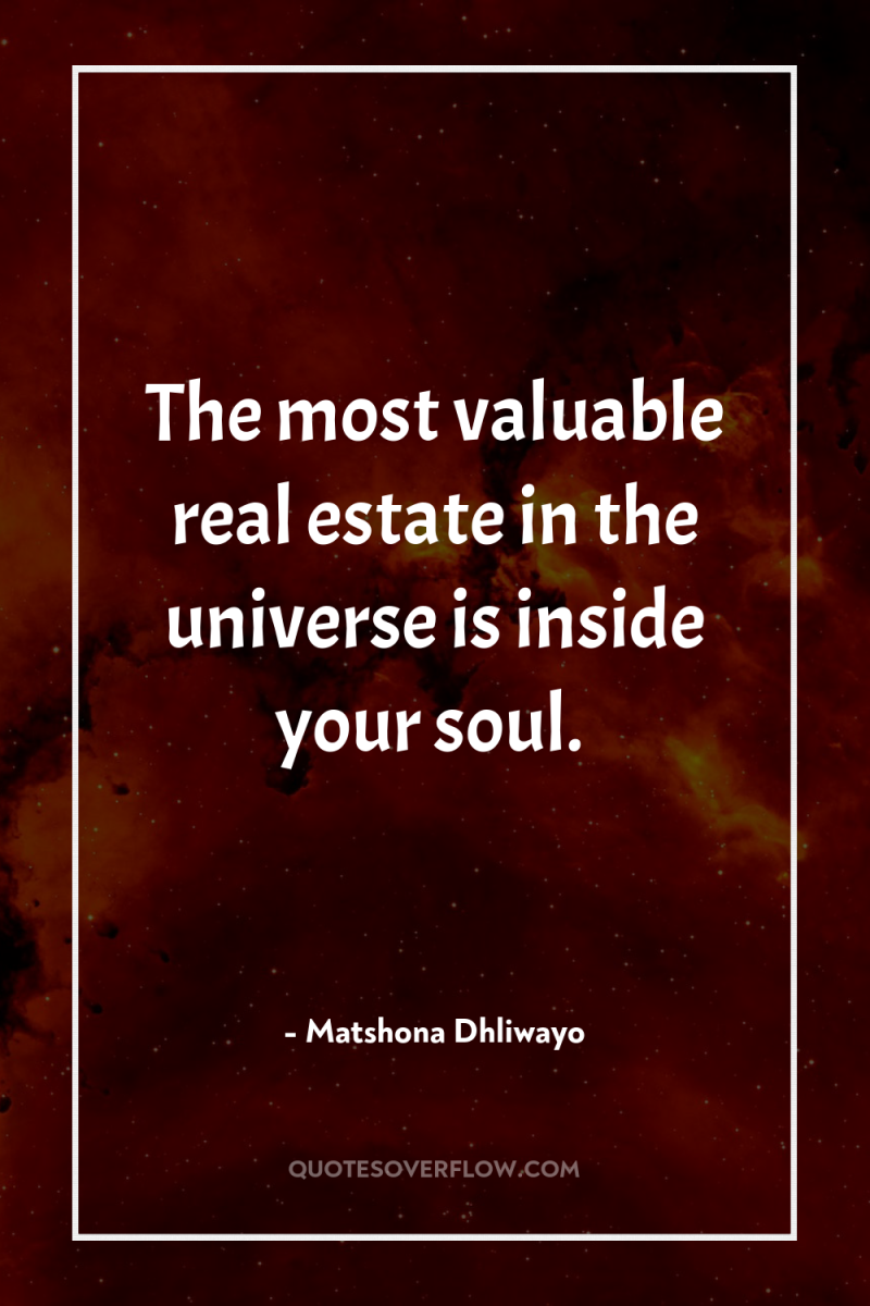 The most valuable real estate in the universe is inside...