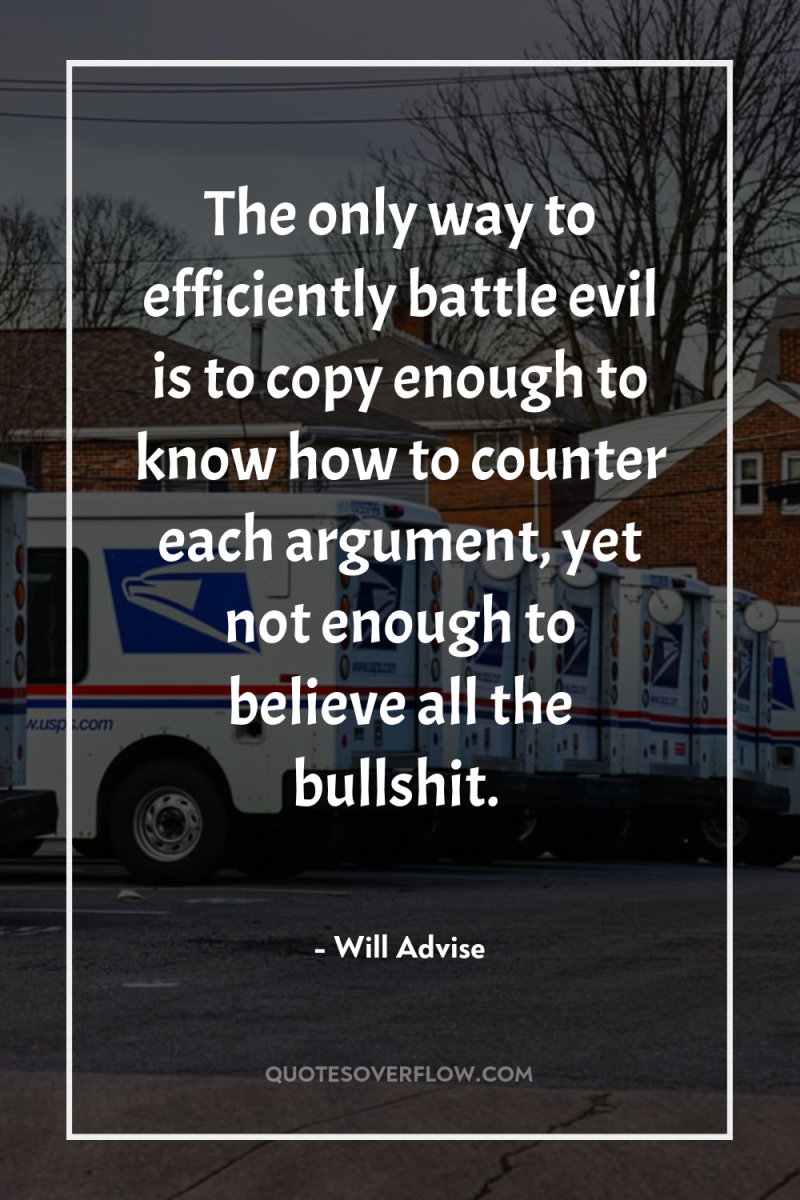 The only way to efficiently battle evil is to copy...