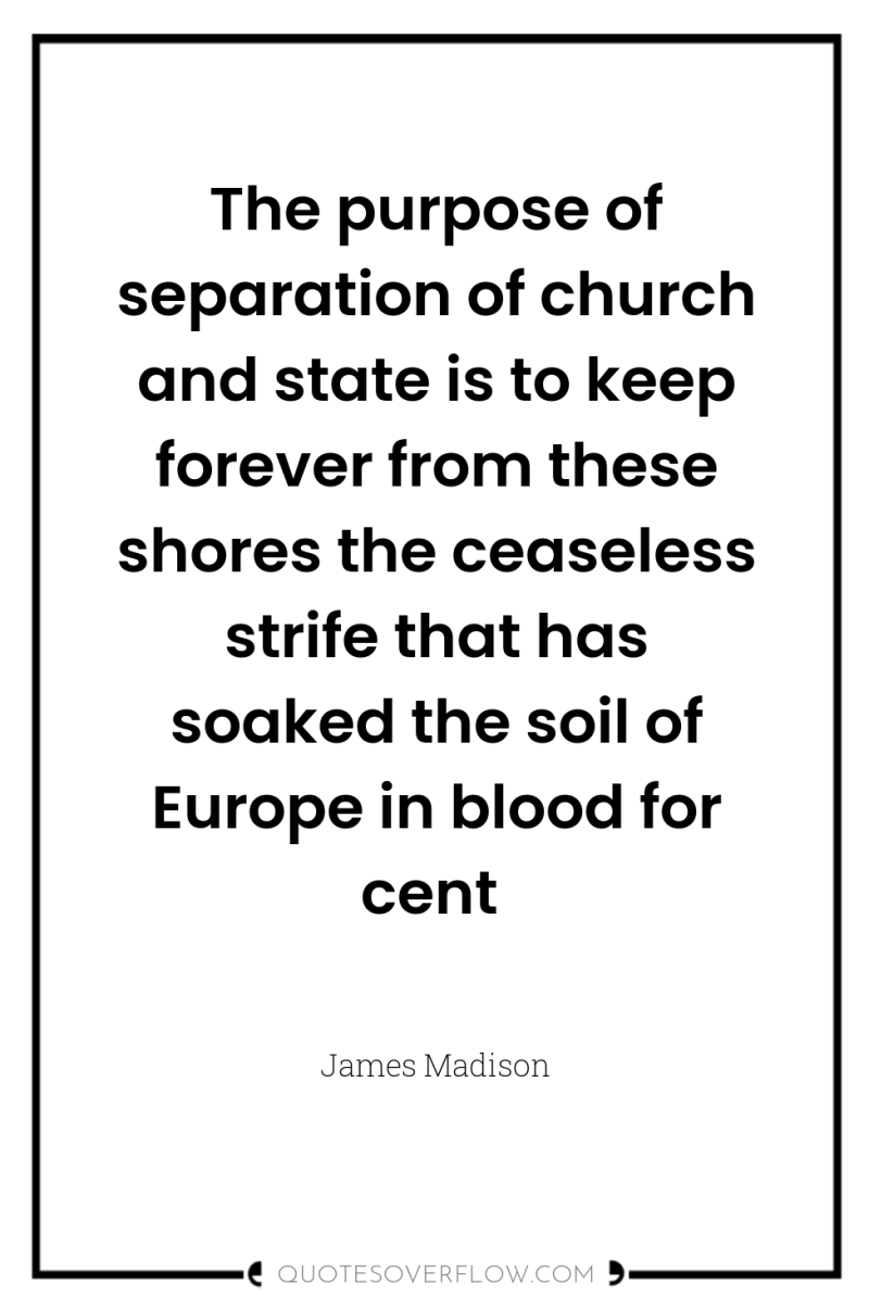 The purpose of separation of church and state is to...
