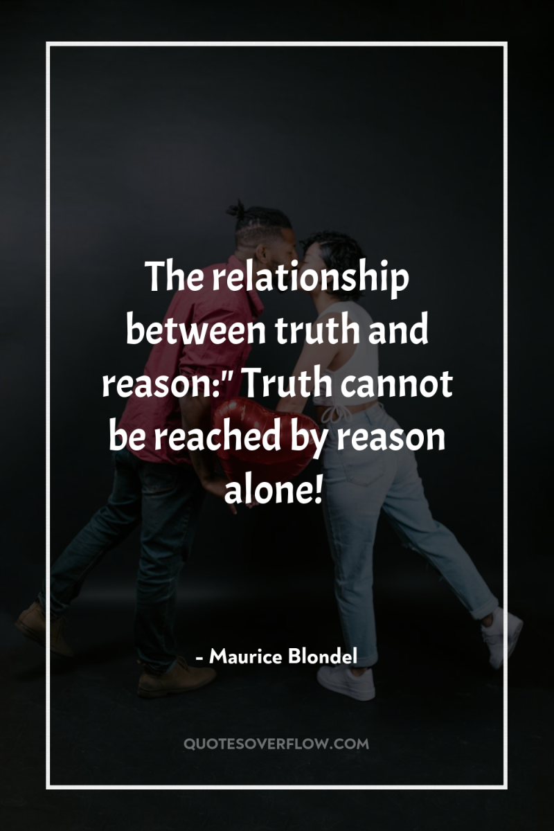 The relationship between truth and reason: