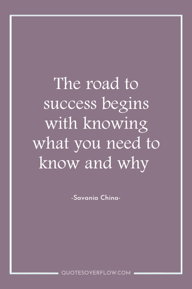The road to success begins with knowing what you need...
