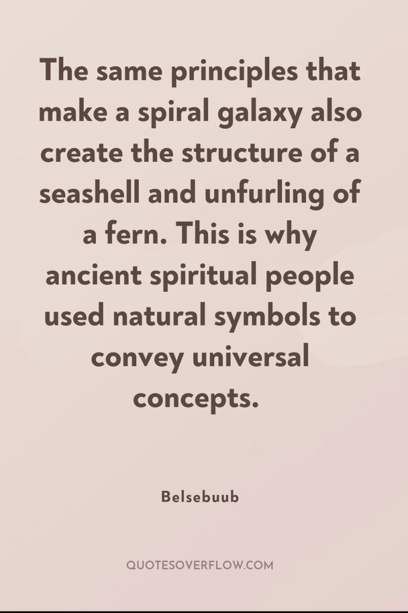 The same principles that make a spiral galaxy also create...