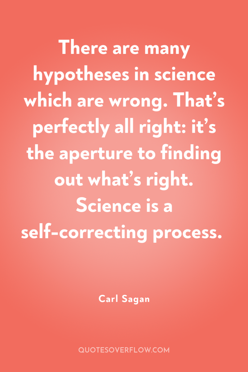 There are many hypotheses in science which are wrong. That’s...