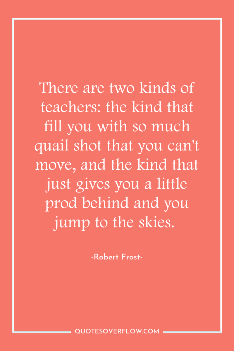 There are two kinds of teachers: the kind that fill...