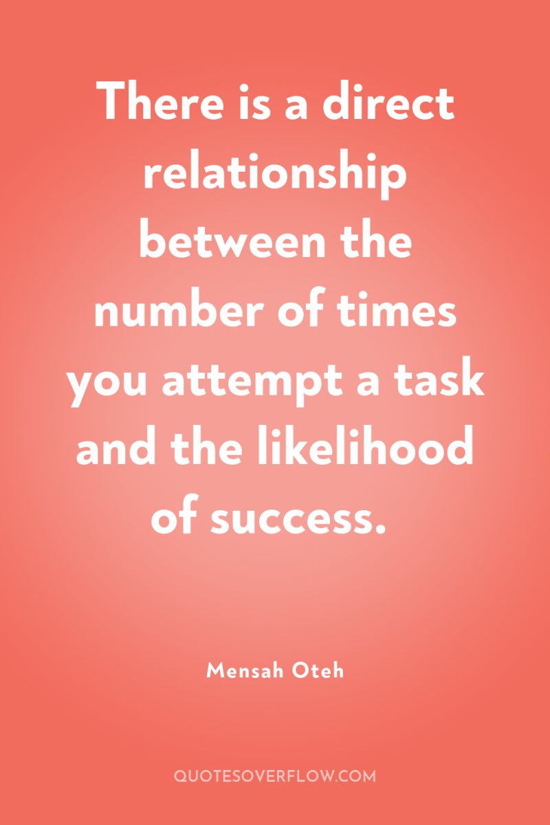 There is a direct relationship between the number of times...