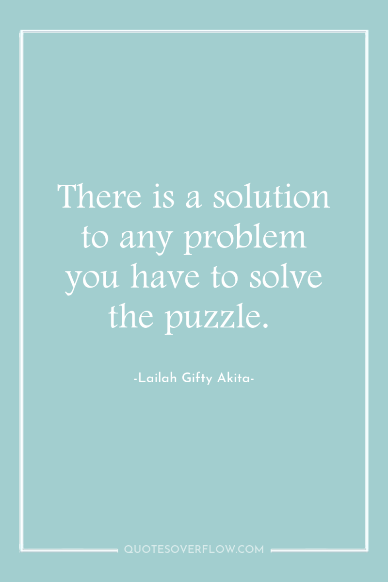 There is a solution to any problem you have to...