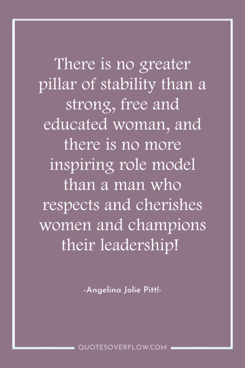 There is no greater pillar of stability than a strong,...