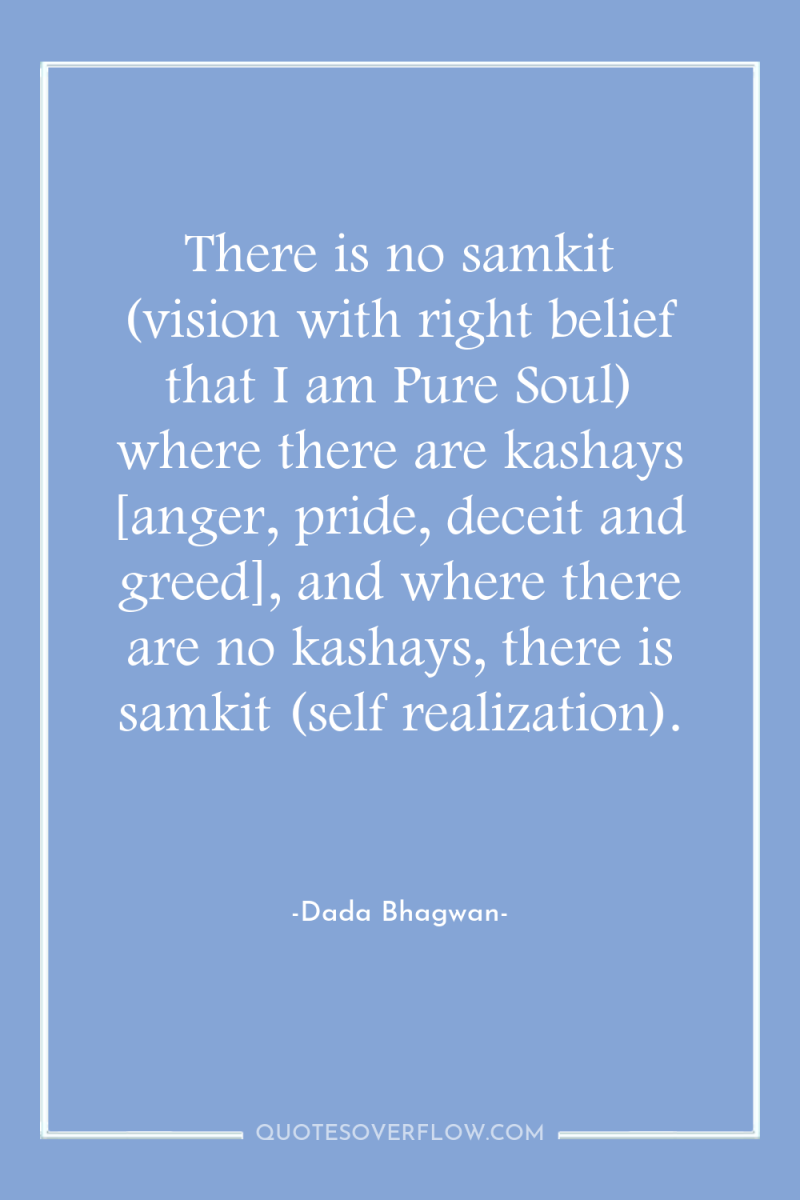 There is no samkit (vision with right belief that I...