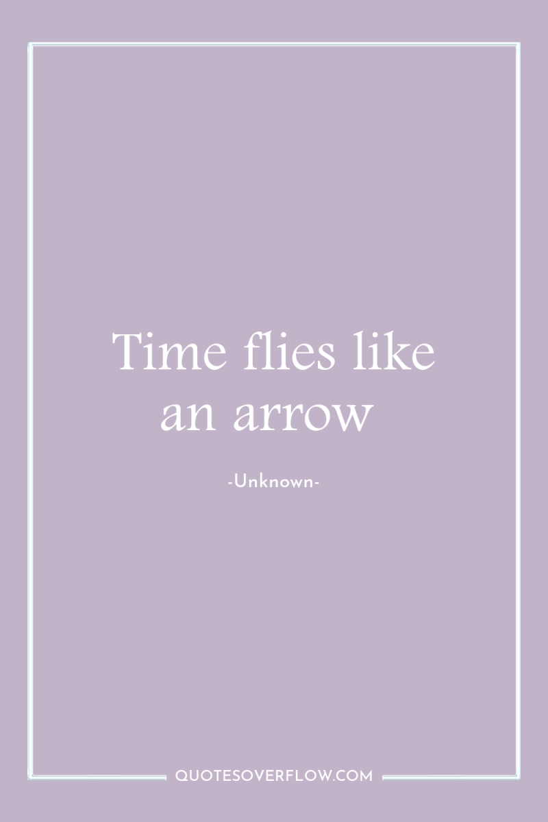 Time flies like an arrow 