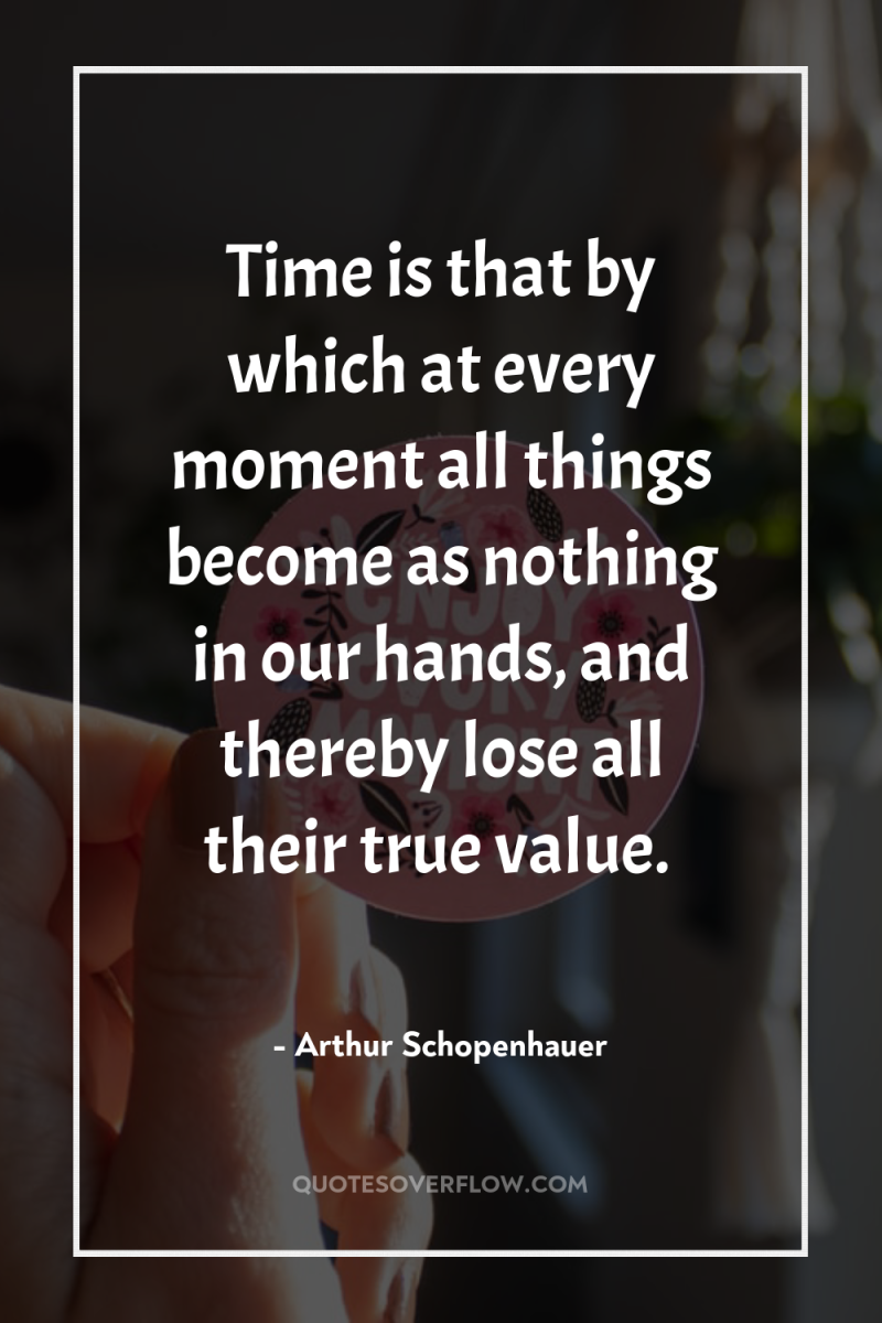 Time is that by which at every moment all things...