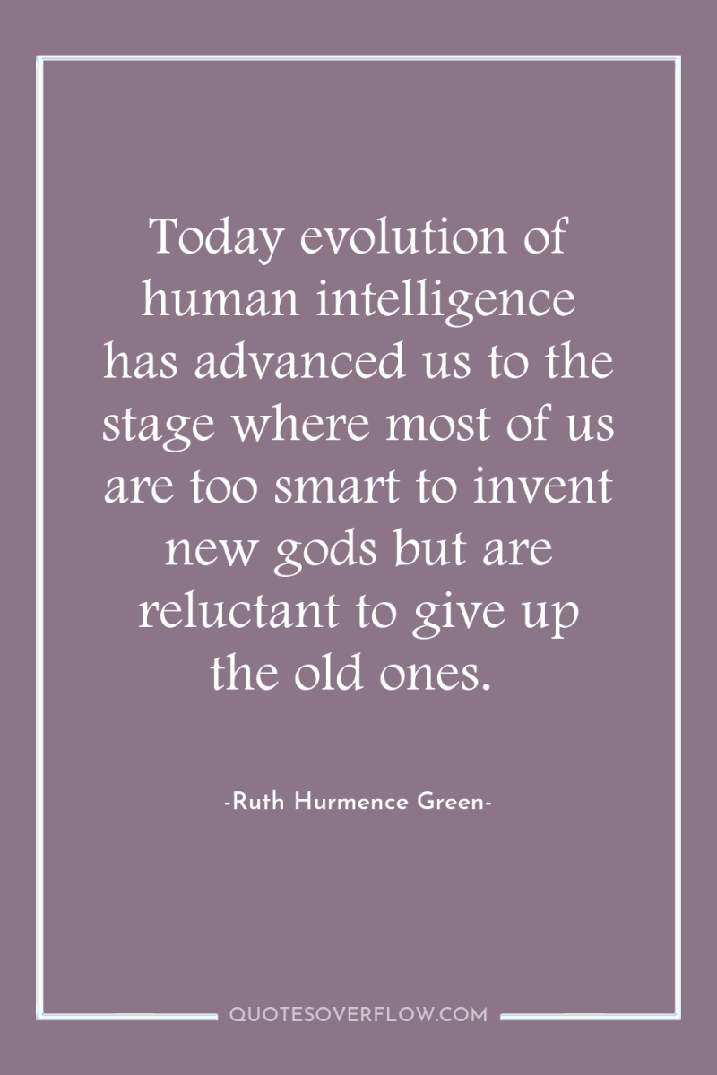 Today evolution of human intelligence has advanced us to the...