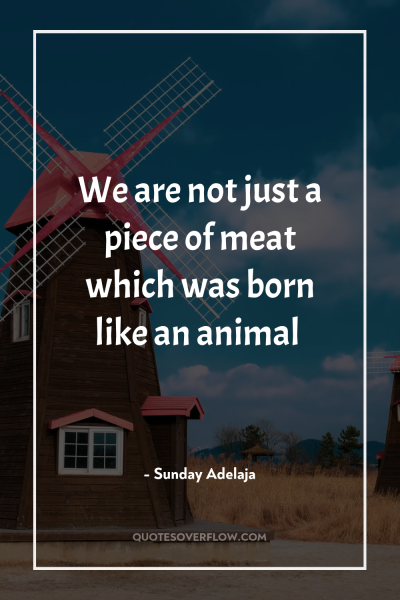 We are not just a piece of meat which was...