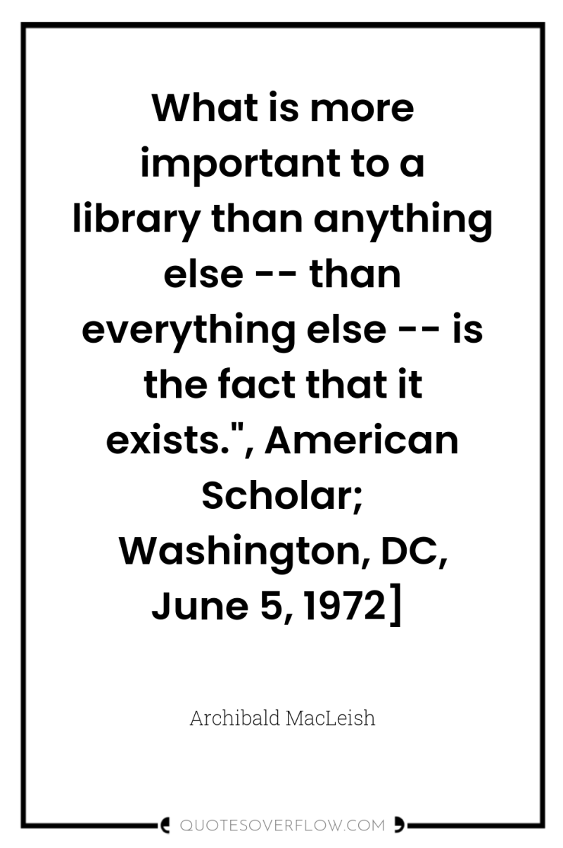 What is more important to a library than anything else...