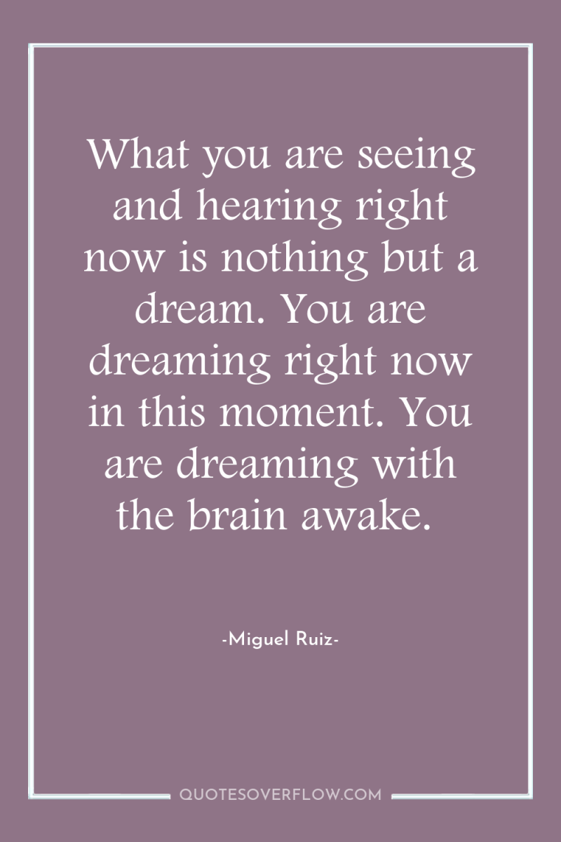 What you are seeing and hearing right now is nothing...