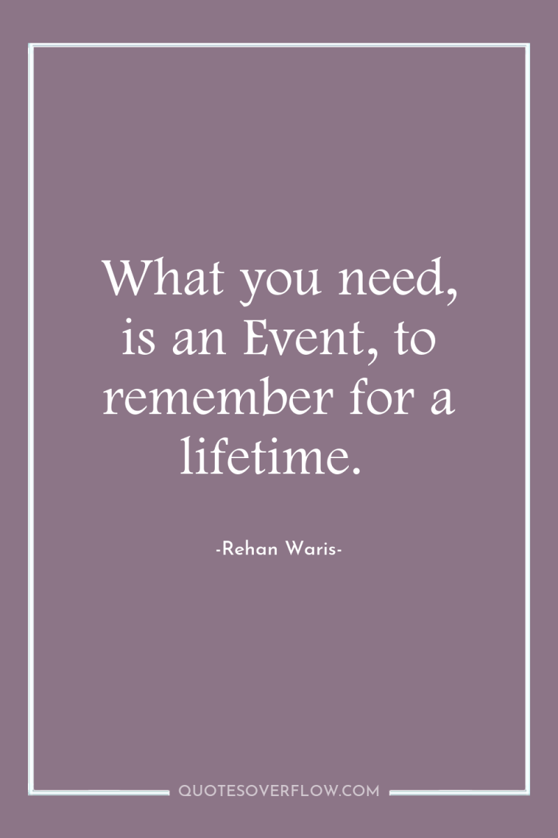 What you need, is an Event, to remember for a...