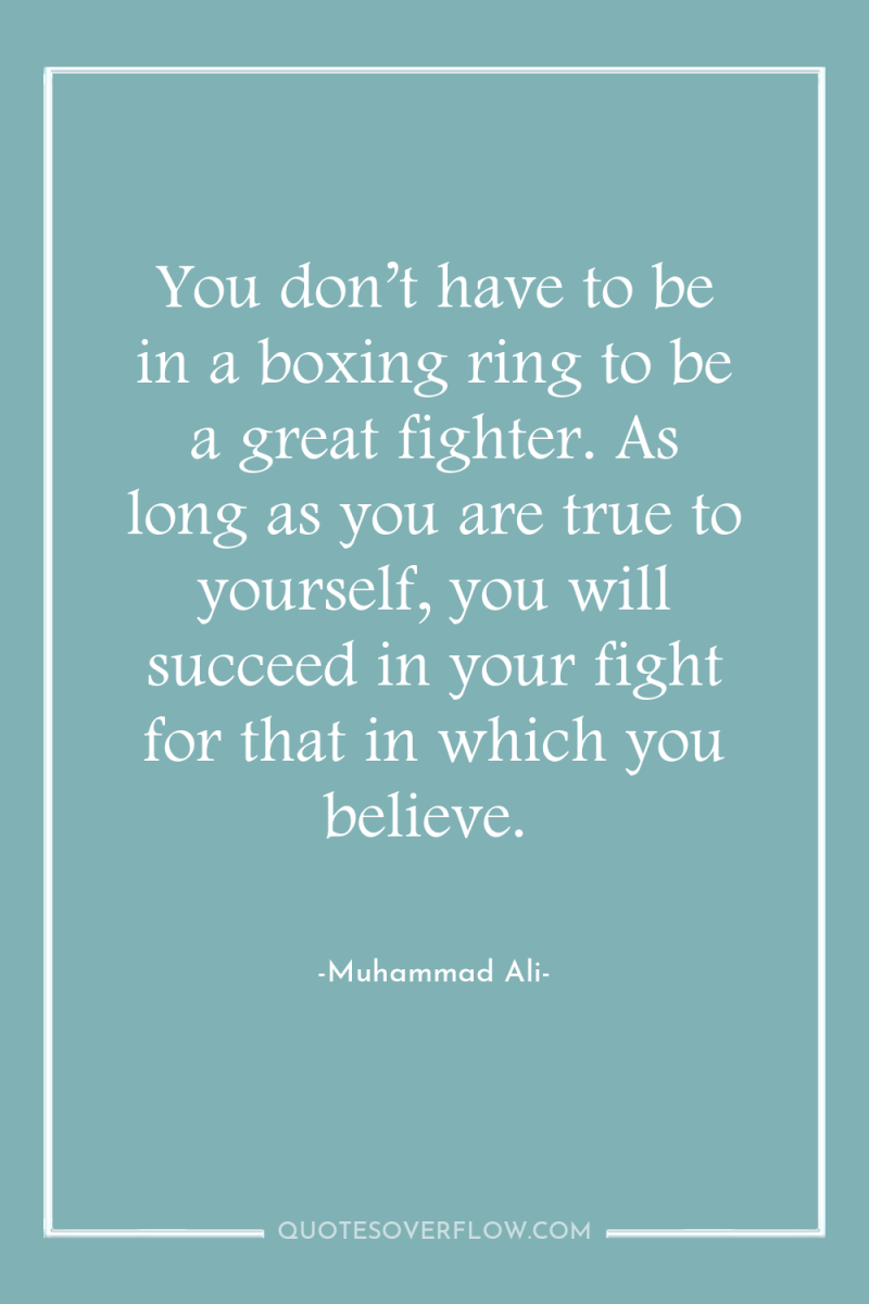 You don’t have to be in a boxing ring to...