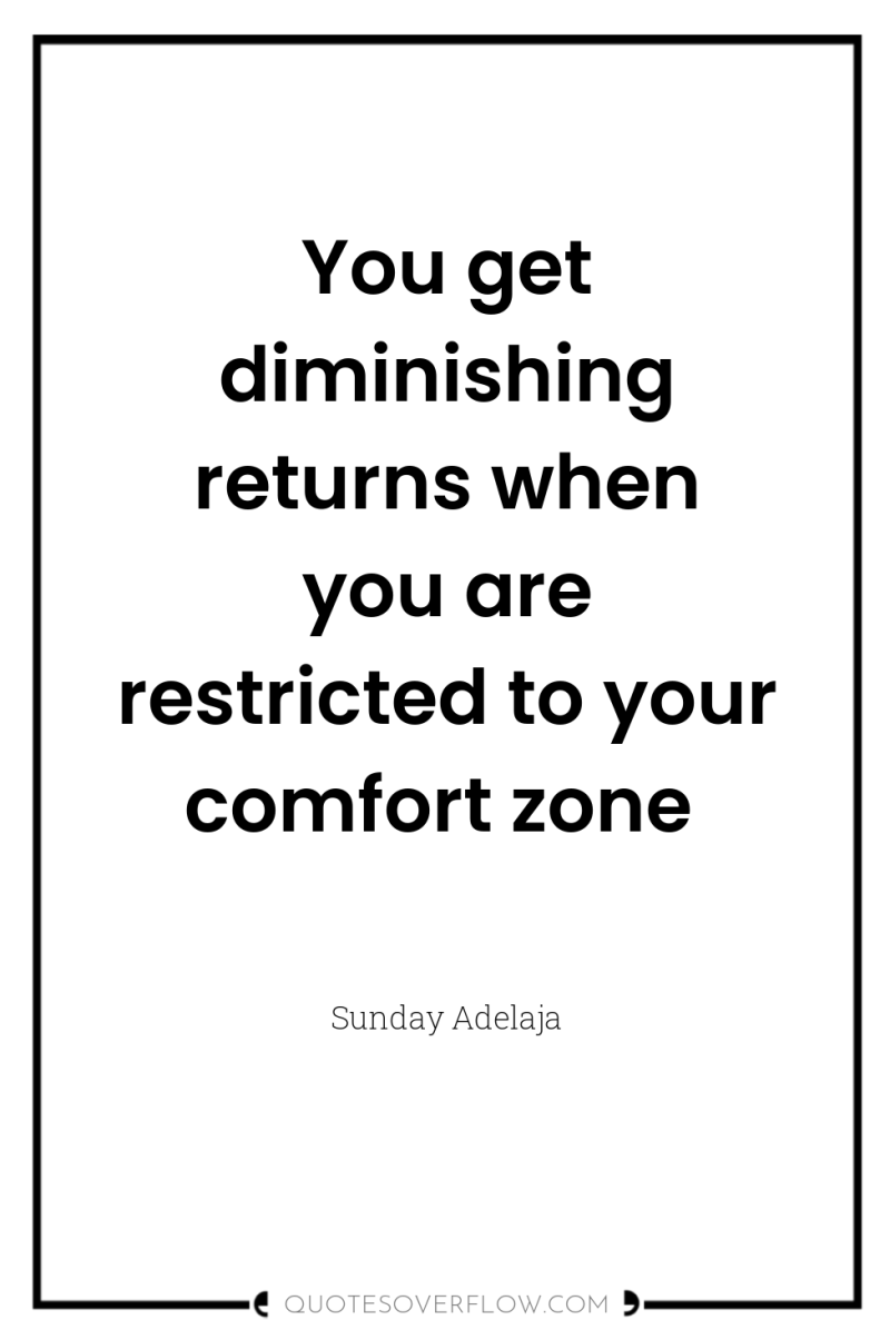 You get diminishing returns when you are restricted to your...