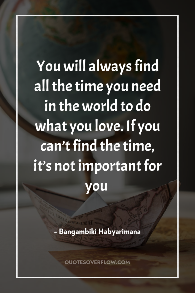 You will always find all the time you need in...