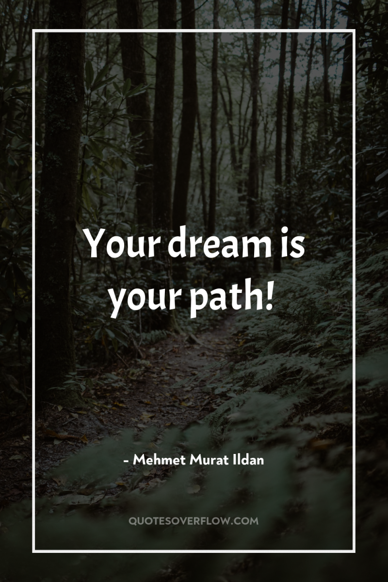 Your dream is your path! 