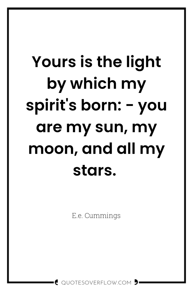 Yours is the light by which my spirit's born: -...